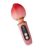 Peach Vibrating Wand Premium Silicone