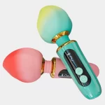 Peach Vibrating Wand Premium Silicone