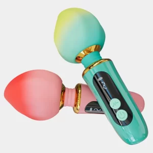 Peach Vibrating Wand Premium Silicone