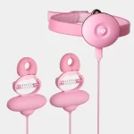 Pink Neck Restraint With Nipple Clamps Vibrator