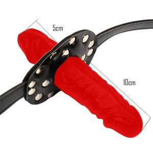 Sadistic Mouth Red Restraint Dildo