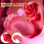 Twin Rose Thrusting G Spot Vibrator - Tongue Teasing