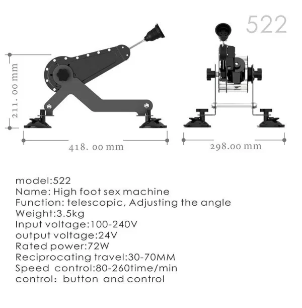 Z-Sex 522 Remote Control Auto Thrusting Dildo Machine