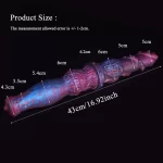 Muscle Horse Purple double Dildo 16.92 Inches