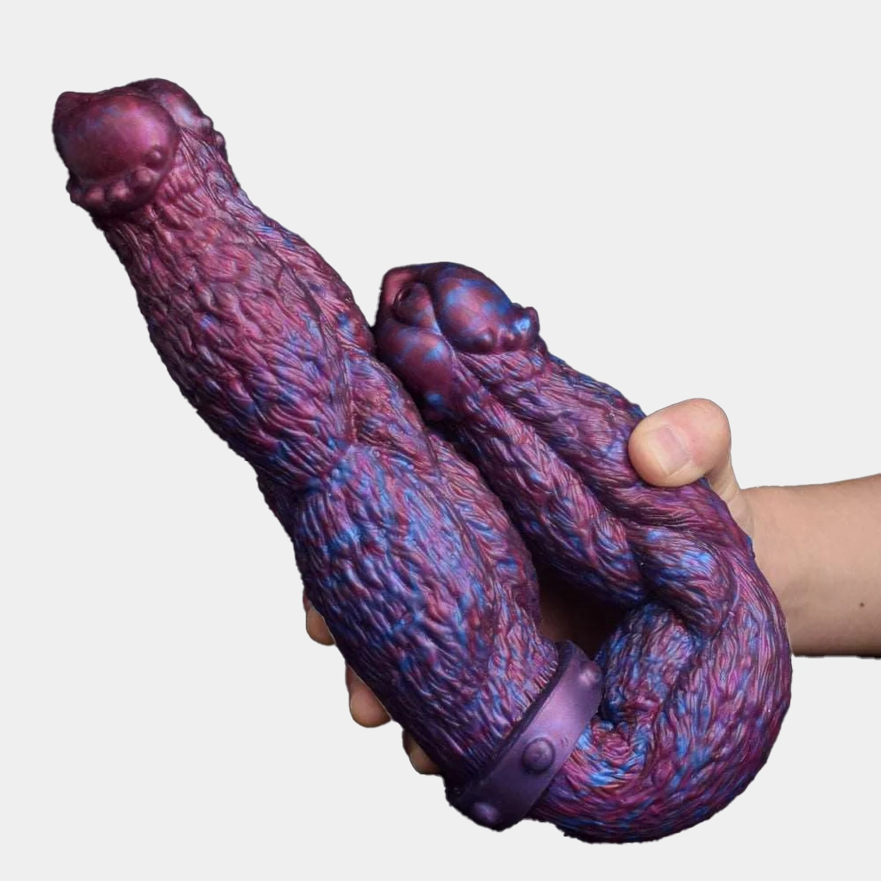 Muscle Wolf Purple Double Dildo 16.85 Inches