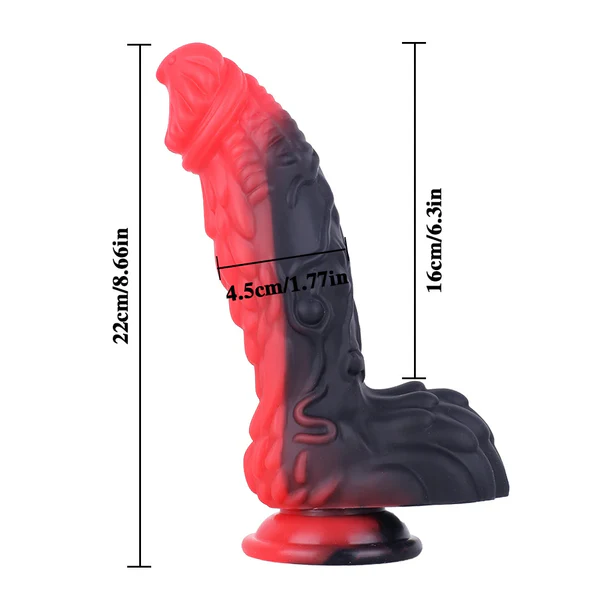 Alien Strap on Silicone Sci-Fi Dildo 8.6 Inches