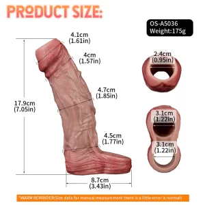Anesidora Premium Silicone Cock Sheath 7 Inches