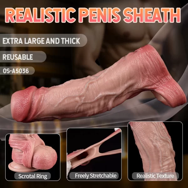 Anesidora Premium Silicone Cock Sheath 7 Inches
