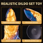 Anesidora Thrusting Dragon Dildo Vibrator 9 Inches