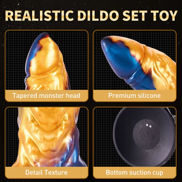 Anesidora Thrusting Dragon Dildo Vibrator 9 Inches