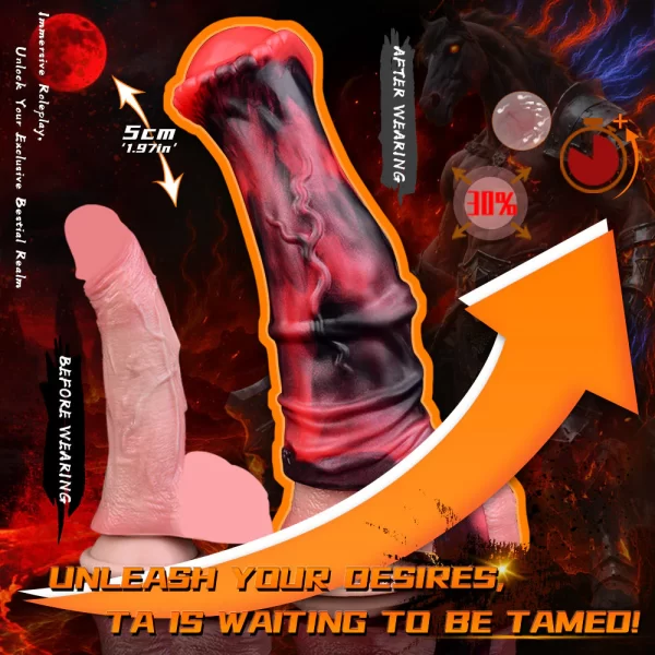 Anesidora Vibrating Horse Cock Sleeve 7 Inches