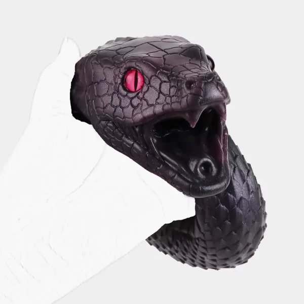 Black Manba Animal Silicone Male Stroker
