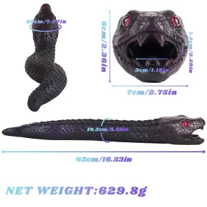 Black Manba Animal Silicone Male Stroker