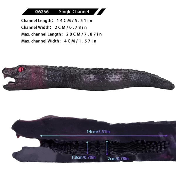 Black Manba Animal Silicone Male Stroker