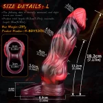 Fantasy Dragon Vibrating Cock Sleeve 7 Inches