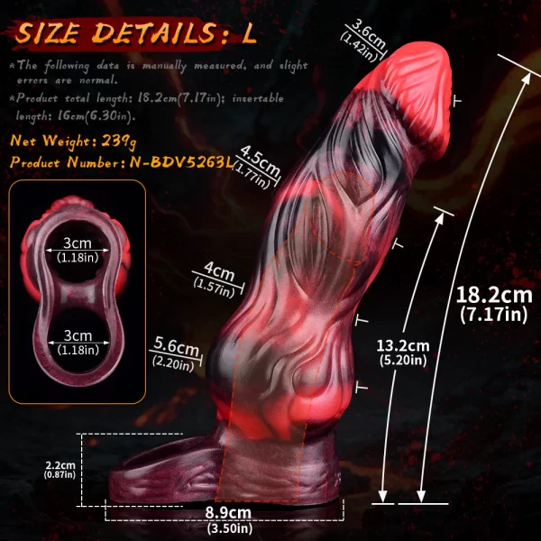 Fantasy Dragon Vibrating Cock Sleeve 7 Inches