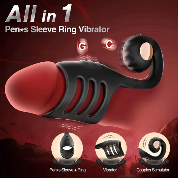 Snail Penis Ring Vibrating Remote Control