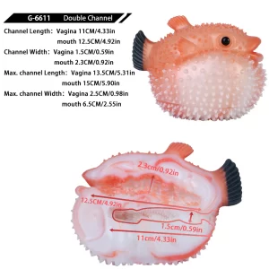 Toxic Pufferfish Silicone Animal Pocket Pussy