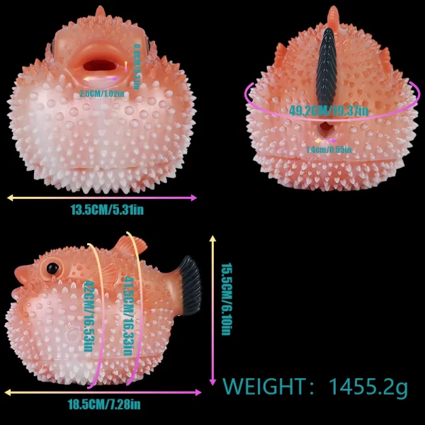 Toxic Pufferfish Silicone Animal Pocket Pussy