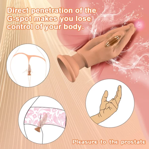 Vibrating Fist Dildo Anal Plug With Suction Cup