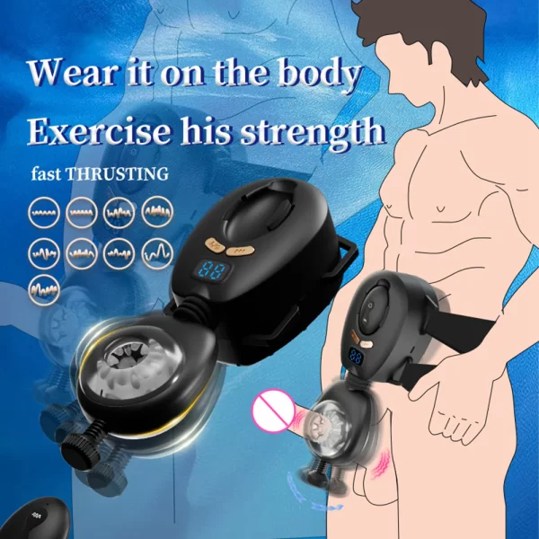 Wearable Male Masturbator Wireless Remote Control