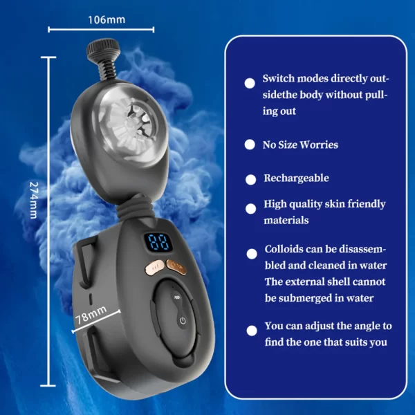 Wearable Male Masturbator Wireless Remote Control