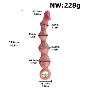 Anal Beads Dildo Vibrating 10.8 Inches