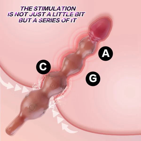 Anal Beads Dildo Vibrating 10.8 Inches