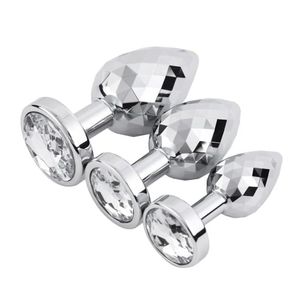 Anesidora Diamond Shaped Butt Plug Jewelled 3-Piece Set