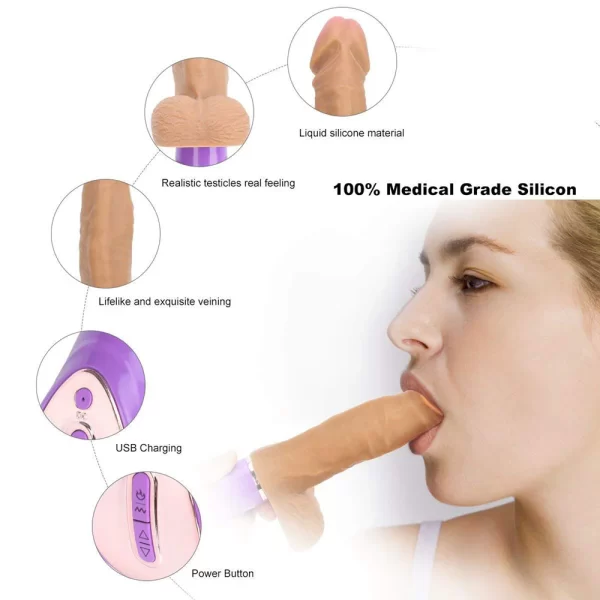 Anesidora Dildo Thruster Handheld Machine 8 Inches