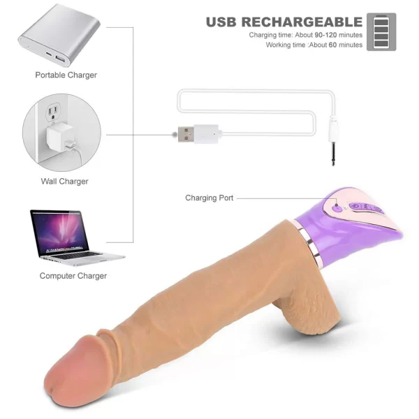 Anesidora Dildo Thruster Handheld Machine 8 Inches