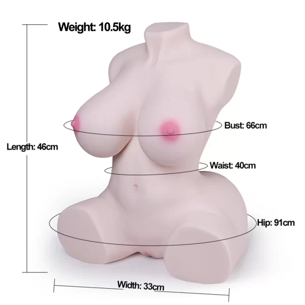 Anesidora Torso Sex Doll Ultra Realistic 23 Lbs