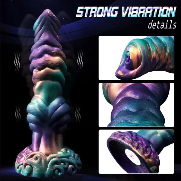Emerald Dragon Thruting Heated Dildo 10 Inches