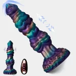 Emerald Dragon Thruting Heated Dildo 10 Inches