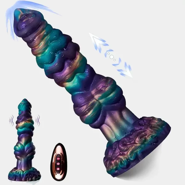 Emerald Dragon Thruting Heated Dildo 10 Inches