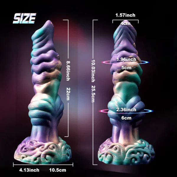 Emerald Dragon Thruting Heated Dildo 10 Inches