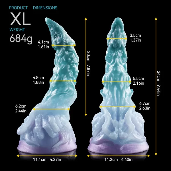 Frozen Scorpion Dildo Premium Silicone 9 Inches