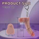 Keychain Dildo Realistic Design Premium Silicone