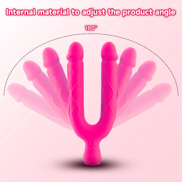 Lifelike Design Vibrating Realistic Double Dildo 7 Inches