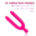 Lifelike Design Vibrating Realistic Double Dildo 7 Inches