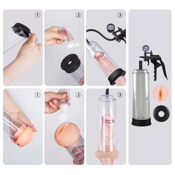 Manual Vacuum Penis Pump With Lifelike Vagina