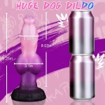 Purple Bitch Dog Dildo Realistic Silicone 9.25 Inches