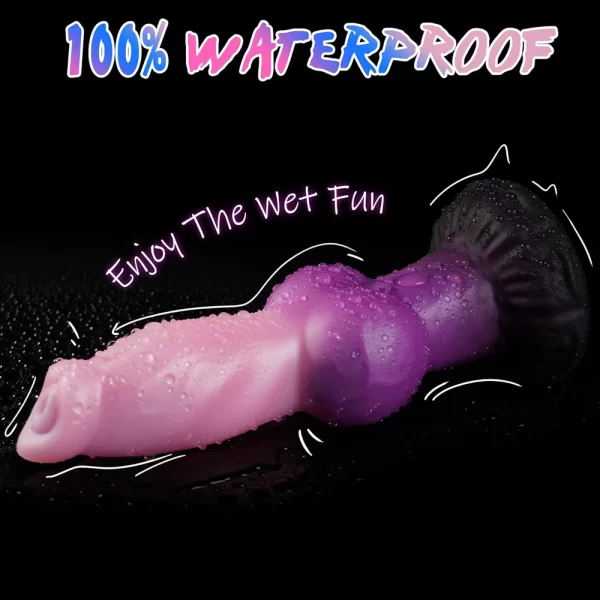 Purple Bitch Dog Dildo Realistic Silicone 9.25 Inches