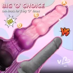 Purple Horse Dildo Knotted 10 Inches