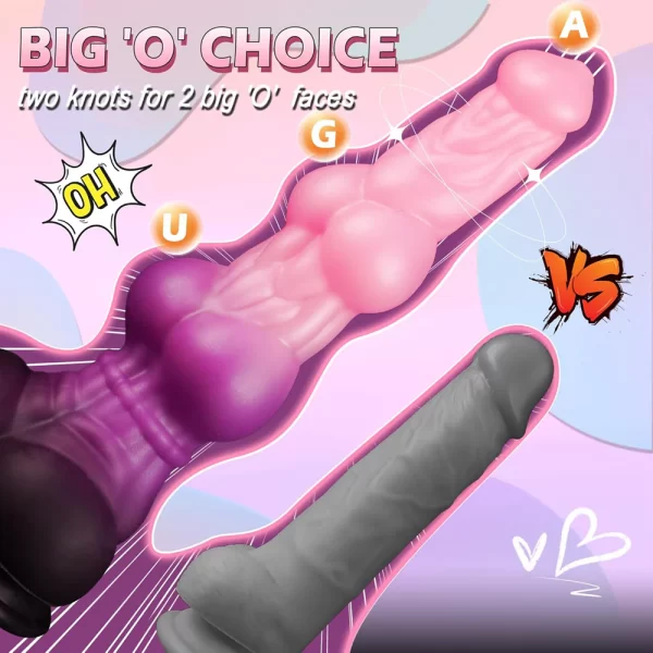 Purple Horse Dildo Knotted 10 Inches