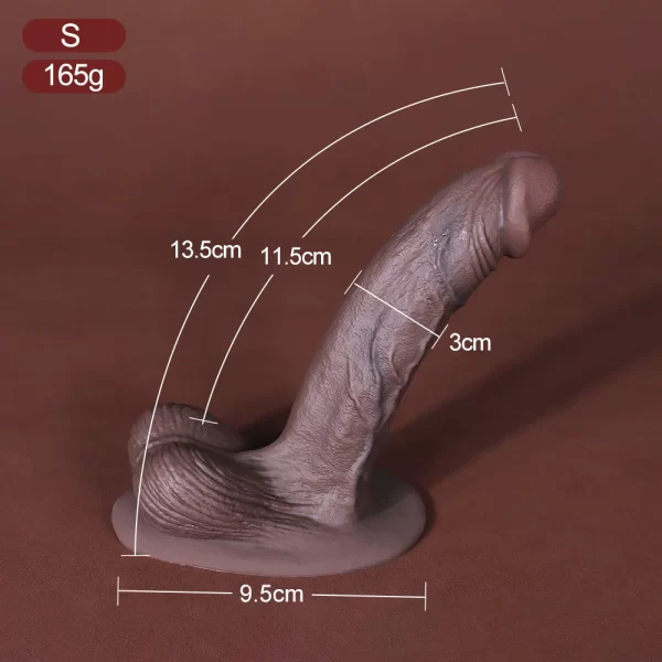 Anesidora Hyper Realistic Black Dildo 9 Inches