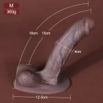 Anesidora Hyper Realistic Black Dildo 9 Inches