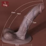 Anesidora Hyper Realistic Black Dildo 9 Inches