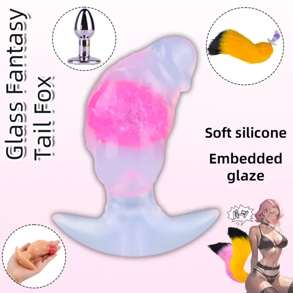 Anesidora Premium Silicone Butt Plug With Fox Tail