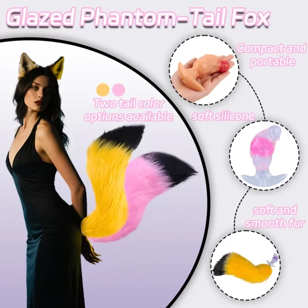Anesidora Premium Silicone Butt Plug With Fox Tail